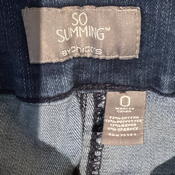 Chico’s So Slimming Denim Jeans Stretch Pull On  Chico’s Size 0 (Small) - Picture 5 of 10
